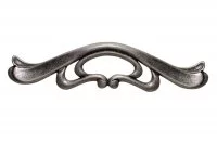 Ручка-скоба 96мм, отделка старое серебро с блеском