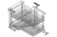 Механизм Dynamic Corner в угловую базу, левый, отделка бронза Механизм Dynamic Corner в угловую базу, левый, отделка бронза