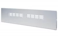 182/805 Решётка вентиляционная для цоколя ПВХ Н.150, L=600, под шлифованный алюминий