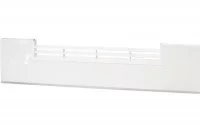 0418 Решётка вентиляционная для цоколя ПВХ H.150, L=600, белый глянец NEW