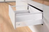 Hettich: 9230061: Комплект короба InnoTech Atira полного выдвижения с демпфером Silent System, H176, NL520, с релингом, белый
