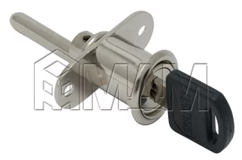 Замок для 3-х и более ящиков, поворотный, "одинаковые ключи", хром: KA 666/S 600 CR