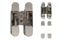 Петля скрытая для дверей и фасадов толщиной от 40мм, отделка никель