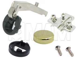 Петля прямая (180) площадка с евровинтами/золото круг.: C123158 с евровинтом/золото кр