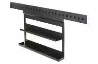 Полка для специй 2-х-уровневая, 256х75х320мм, отделка черный бархат (матовый)