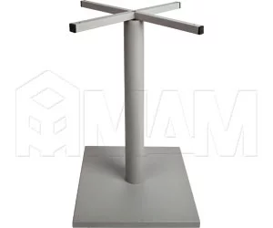 Подстолье с квадратным основ, D60, H700, хром матовый, 1шт.: Т 76/715 АЛЮМ МАТ КВ