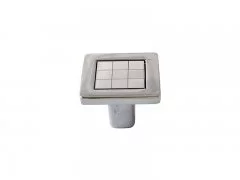 Ручка кнопка со вставкой Mico 6064, 02 хром