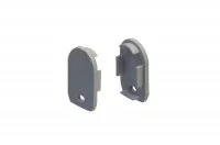 Заглушка с отверстием для профиль-штанги 1930, цвет серый