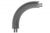 Направляющая угловая врезная 90 гр. (R=35мм), пластик серый