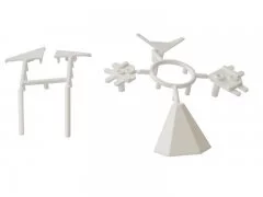 Комплект соединителей треугольного пристеночного бортика ALPHALUX(6частей), пластик, белый