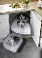 Kessebohmer: «ЛеМанс» отделка ТИТАН, левый, с доводчиками, для ширины фасадов 450