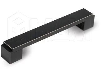 RITTO Ручка-скоба 160мм черный матовый с шлиф. гранями: US48APC/160