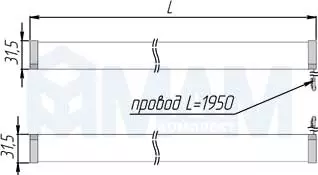COTRAN Светодиодный светильник с сенсорным выключателем, 12V, 500мм, нейтральный белый 4500К, 5W: CT12-500TS-NW5