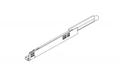 Направляющая Тандем L=500мм полного выдвижения с доводчиком, правая