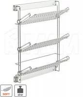 ELITE Полка для обуви, 3-х уровн. выдв., крепл./бок. левое, плавн.закр.: ASL3SMSXALVG