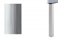 Нога 82x82 Н700 для стола треугольная, рифлёный алюминий, комплект 4 штуки