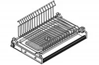 Сушка 1-уровневая в базу 600/16, отделка сталь, поддон пластик