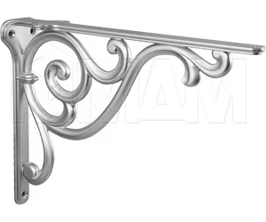 ROME Менсолодержатель для деревянных полок L-250 мм, серебро Ноттингем: WRM.800.250.00R3