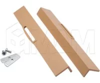 К-т торц. заглушек для фасада ящика (коричневый): 21601.RC