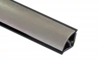 Мини-бортик DC.083Q самоклеящийся овальный, отделка нержавеющая сталь, L=5м