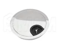 Заглушка кабель-канала, металлическая, круглая, d=80 мм, хром: 362-80 CR