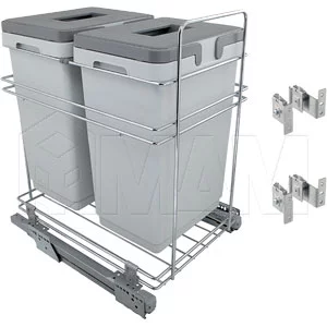 Система для утилизации мусора (2 ведра по 24 литра), направл. плавн. закр. Nova Pro: PCGM40GGNP