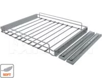 PARTNER Вешало для брюк, 500 мм, серый, полн. выдв., плавн. закр.: APP50MBOT