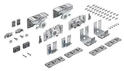 Hettich: 9126865: Комплект фурнитуры TopLine L/STB 15 2 двери, EB37 с ограничением хода, правый