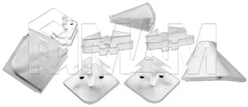 Аксессуары для треугольного плинтуса, белый: 09.565.BI