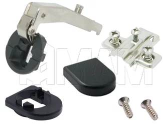 Петля прямая (180) площадка с евровинтами/черн D-обр.: C123158 с евровинтом/черн D