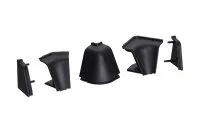 Комплект угловых элементов для овального бортика 55\63, цвет черный