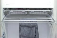 Рамка выдвижная с держателями для брюк, 570-1000мм, отделка алюминий полированный + транспарент