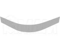 Радиусный элемент цоколя внешний (высота 100), алюминий матовый: 22.0201R.10