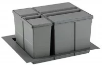 9XL Система хранения в базу 600, H.277мм (ведра: 1х11л, 1х26л), отделка орион серый