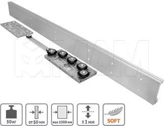GHOST Parete Комплект на одну дверь до 50 кг, для проема до 800 мм, L-1058: GHP1058
