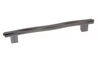 Ручка-скоба 160мм, отделка никель вороненый глянец