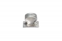 Ручка-кнопка, отделка серебро блестящее