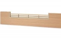 1713 Решётка вентиляционная для цоколя ПВХ H.150, L=600, белёный дуб Кортина NEW