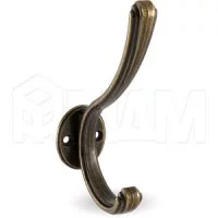 ZAMPA Крючок двухрожковый бронза состаренная: WR4535