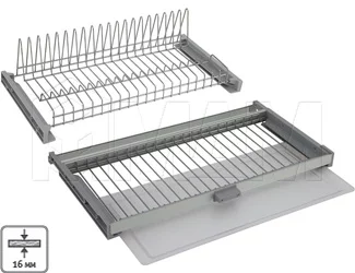 PARTNER Комплект посудосушителей с поддоном, 900 мм, хром: ESL90PR