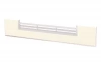 5075 Решётка вентиляционная для цоколя ПВХ H.120, L=600, слоновая кость NEW