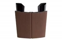 73 Угол универсальный для цоколя ПВХ, L=660, орех морёный