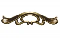 Ручка-скоба 128мм, отделка бронза античная "Флоренция"