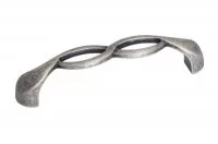 Ручка-скоба 96мм, отделка серебро античное