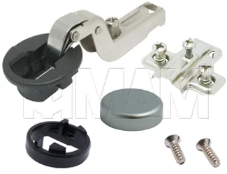 Петля стандартная вкладная площадка с евровинтами/хр мат круг.: C123152 с евровинтом/хр мат кр