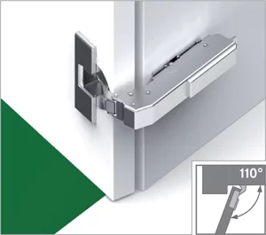 Петля TIOMOS со встроенным амортизатором прямая (180/110) под фальшпанель: F028138354