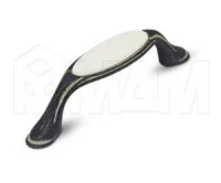 Ручка-скоба 96мм серебро черненое/слоновая кость керамика: WMN.771.096.00C2