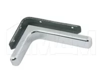 CORNER Менсолодержатель для деревянных полок с декоративной накладкой L-120 мм, хром (2 шт.): KR120CHROME