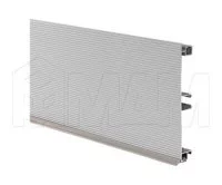 Цоколь алюминиевый (высота 100, длина 4000 мм), алюминий матовый рифленый: 30.400.MR.00