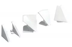 Комплект угловых элементов для тругольного бортика 55\54, цвет белый